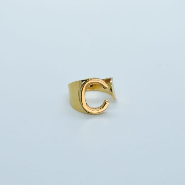 x C Gold Anillo