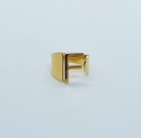 x F Gold Anillo