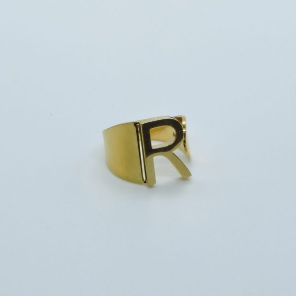 x R Gold Anillo