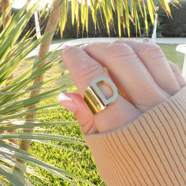 x D Gold Anillo