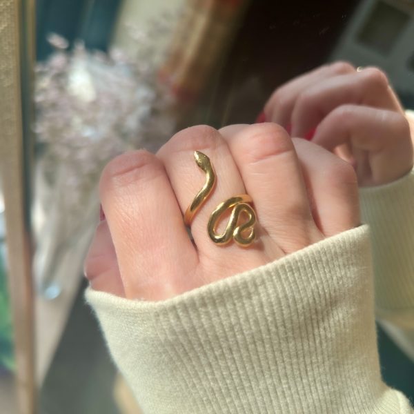 Serpiente Boa Gold Anillo